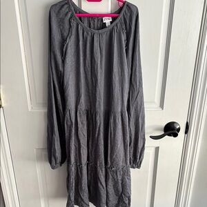 Gray Long Sleeve Dress